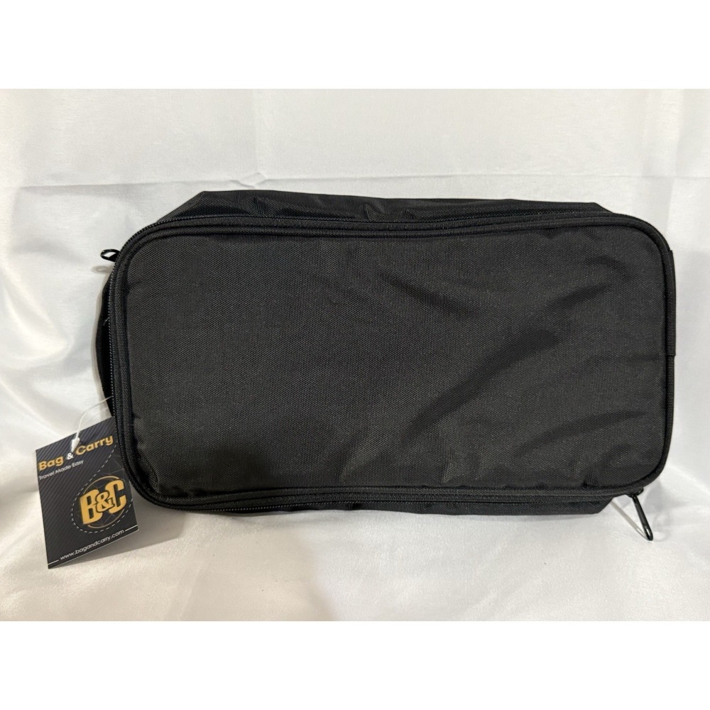 B&C Versatile Hanging Travel Organizer Bag Black Multi- Pockets